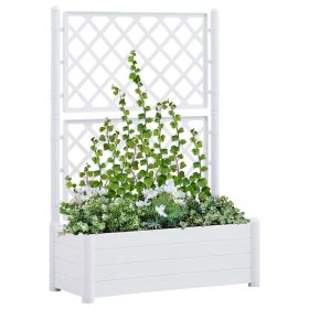 Garden Planter White Polypropylene Large UV-resistant materials