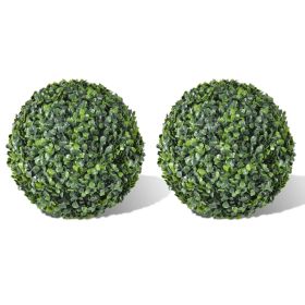 Artificial Plant Set of 2 Mixed green PVC 14 in diameter