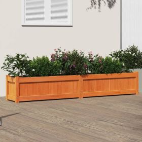 Garden Planter Wax Brown Solid pine wood
