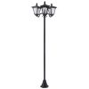 Outsunny Solar Lamp Post Lights 72 Outdoor Triple-Head Street Vintage for Backyard Garden Pathway Driveway