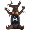 Inflatable Halloween Decoration Haunted Tree with White Ghost, Blow-Up Outdoor LED Display for Lawn, Garden, Party