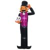 12FT Giant Halloween Inflatable Blow Up Decorations, Pumpkin Man Holding Skull with Built-in LEDs for Holiday Party Garden Lawn Yard Patio Décor