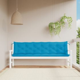 Garden Bench Cushion Light Blue 78.7"x(19.7"+19.7")x2.8" Oxford Fabric