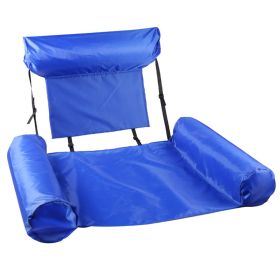 PVC Summer Floating Row Swimming Pool Floats Foldable Air Mattresses Bed Beach Water Sports Lounger float Chair Hammock Mat (Color: Sky blue)