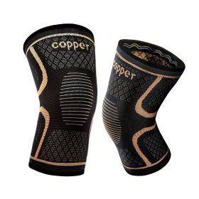 1 Pair Copper Knee Pads Ultimate Shock-Absorbing Gear For Men & Women Superior Knee Support For Sports Yoga Fitness Basketball (Option: XXL)