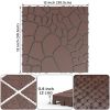 11.81"x11.81"x0.79"Grey & Brown Colors - Stylish Interlocking Flooring